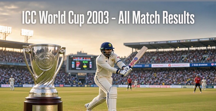ICC World Cup 2003 All Match Results, Scores and Team Played